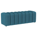 Coaster Furniture Summer 910293 Upholstered Channel Tufted Accent Bench - Peacock Blue IMAGE 1