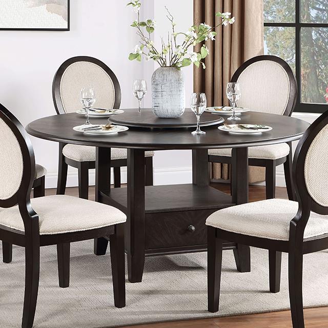 Furniture of America Round Newforte Dining Table CM3260EX-T-TABLE IMAGE 1