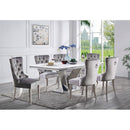  Furniture of America Valdevers Dining Table with Marble Top CM3294T-TABLE IMAGE 2