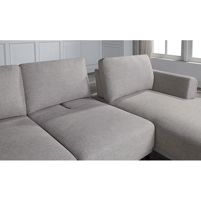 Furniture of America Laufen Reclining Fabric Sectional CM6745GY-SECT IMAGE 7