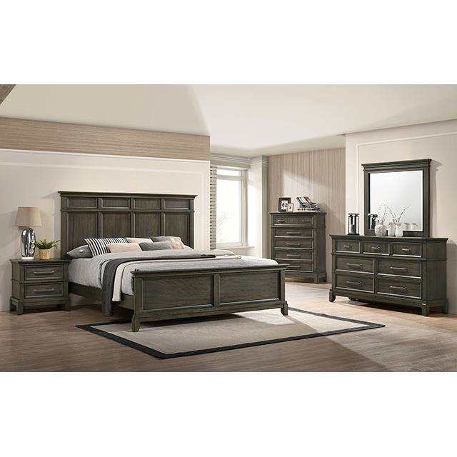 Furniture of America Houston California King Panel Bed CM7221GY-CK-BED IMAGE 2