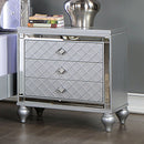 Furniture of America Calandria 3-Drawer Nightstand CM7320SV-N IMAGE 1