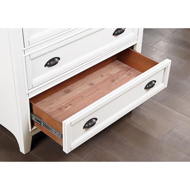 Furniture of America Castile 5-Drawer Chest CM7413WH-C IMAGE 3