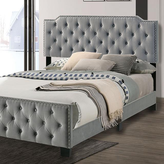 Furniture of America Charlize California King Upholstered Platform Bed CM7414LG-CK IMAGE 1