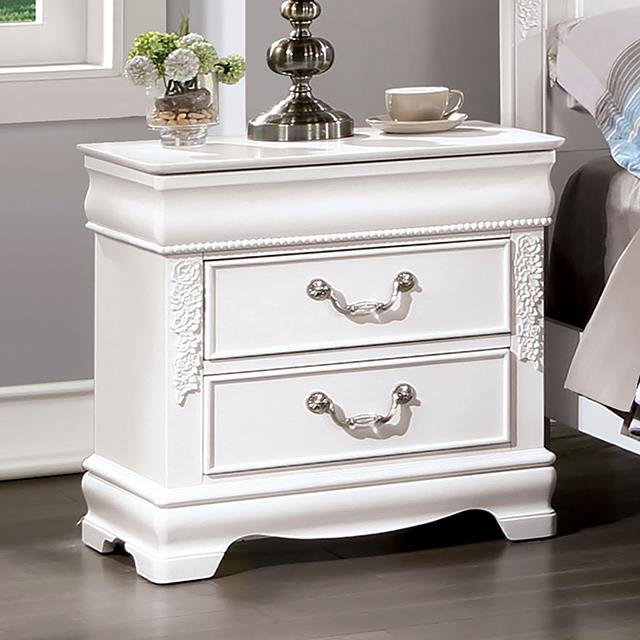 Furniture of America Alecia 2-Drawer Nightstand CM7458WH-N IMAGE 1