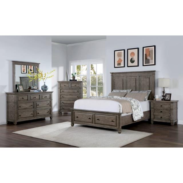 Furniture of America Durango California King Panel Bed with Storage CM7461GY-CK-BED IMAGE 3