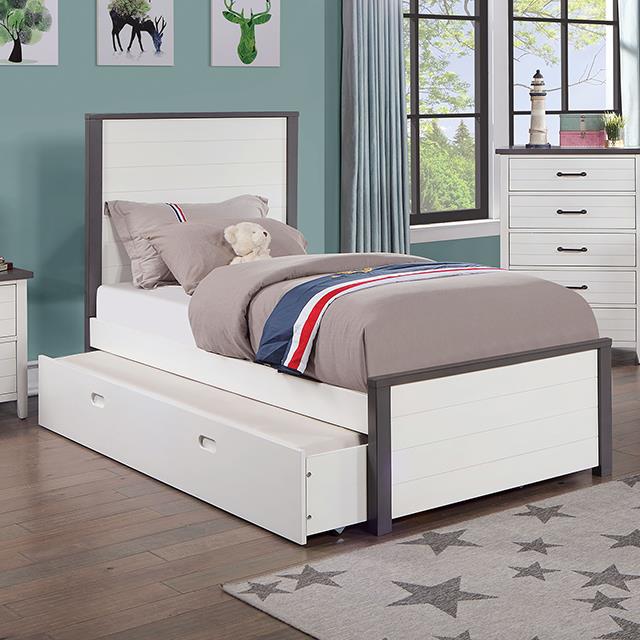 Furniture of America Priam Full Panel Bed with Storage CM7467WH-F-BED IMAGE 1