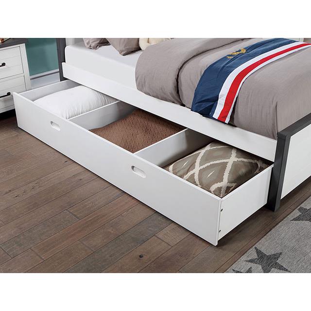 Furniture of America Priam Twin Panel Bed with Storage CM7467WH-T-BED IMAGE 4