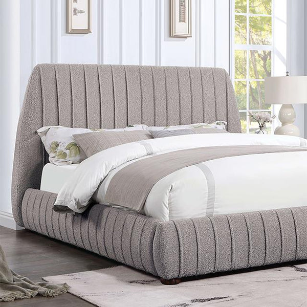 Furniture of America Sherise King Upholstered Platform Bed CM7476GY-CK-BED IMAGE 1