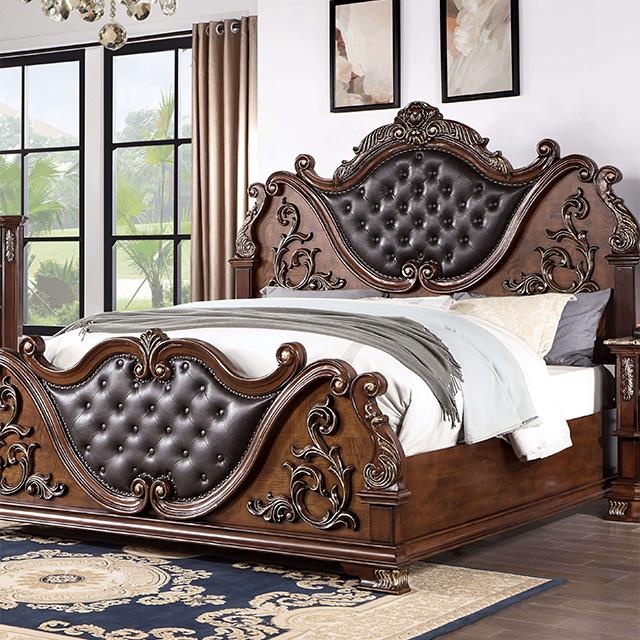 Furniture of America Esparanza Queen Upholstered Panel Bed CM7478CH-Q-BED IMAGE 1