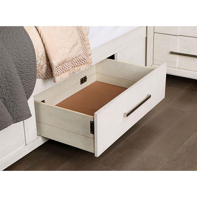 Furniture of America Karla Queen Bookcase Bed with Storage CM7500WH-Q-BED IMAGE 3