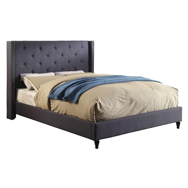 Furniture of America Anabelle King Upholstered Platform Bed CM7677BL-EK-BED-VN IMAGE 3