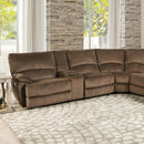 Furniture of America Cerelia Power Reclining Fabric Sectional CM9909BR-SECT-PM IMAGE 1