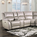 Furniture of America Gorgius Power Reclining Leather Match Sectional CM9910ST-SECT-PM IMAGE 1