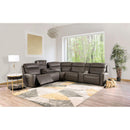 Furniture of America Edmondus Power Reclining Leatherette Sectional CM9923GY-SECT-PM IMAGE 2