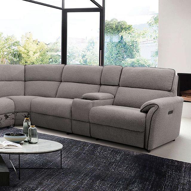 Furniture of America Osanna Power Reclining Fabric Sectional CM9928SM-SECT-PM IMAGE 1