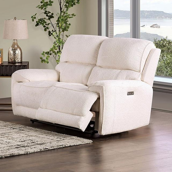 Furniture of America Morcote Power Reclining Loveseat FM62001BG-LV-PM IMAGE 1