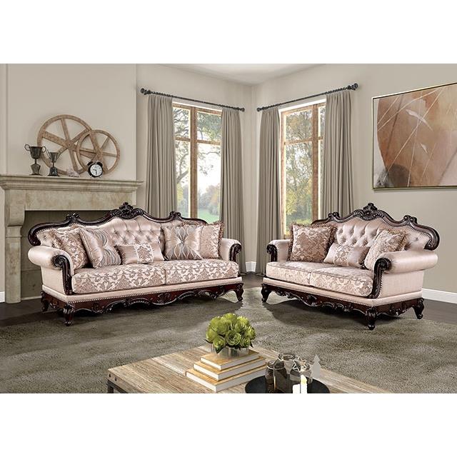 Furniture of America Veracruz Stationary Fabric Sofa FM65002BR-SF IMAGE 2