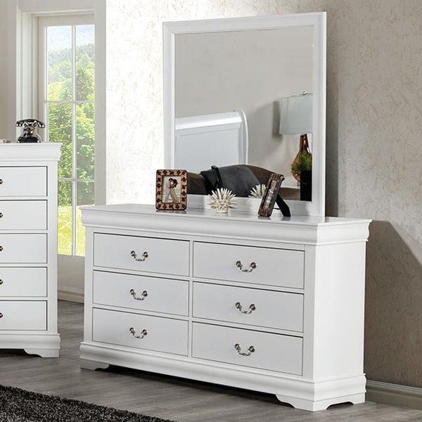 Furniture of America Louis Philippe 6-Drawer Dresser FM7866WH-D IMAGE 1