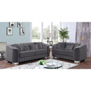  Furniture of America Castellon Stationary Fabric Loveseat FOA6475DG-LV-PK IMAGE 2
