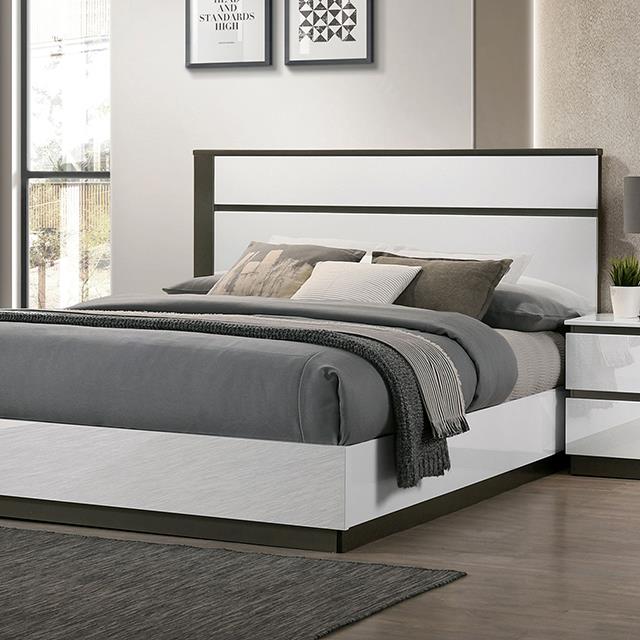 Furniture of America Birsfelden California King Panel Bed FOA7225WH-CK-BED IMAGE 1