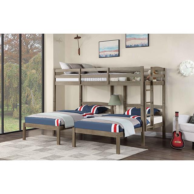 Furniture of America Kids Beds Bunk Bed FOA-BK659GY-BED IMAGE 2