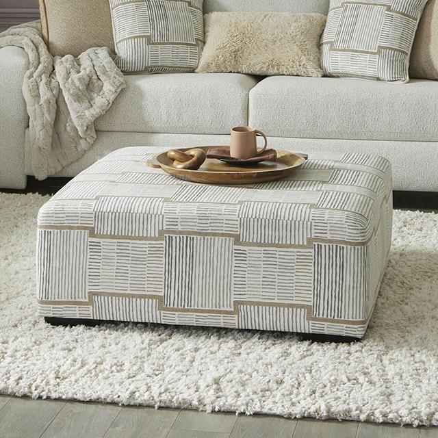 Furniture of America Cochrane Fabric Ottoman SM5120-OT IMAGE 1