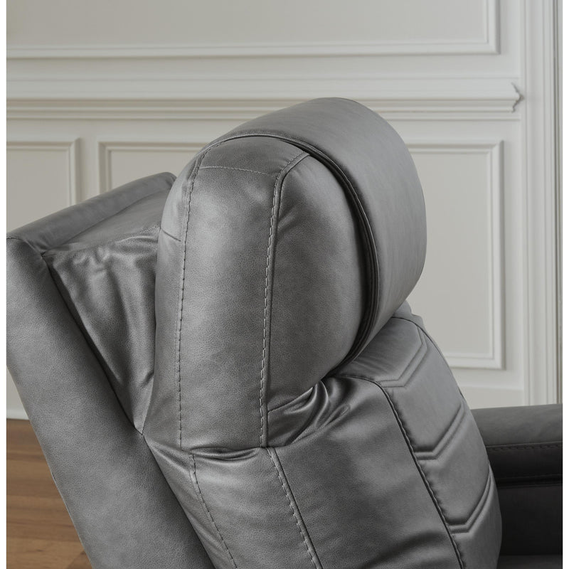 Signature Design by Ashley Schooner Rocks Power Leather Look Recliner 1610213 IMAGE 10