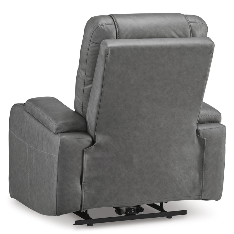 Signature Design by Ashley Schooner Rocks Power Leather Look Recliner 1610213 IMAGE 5