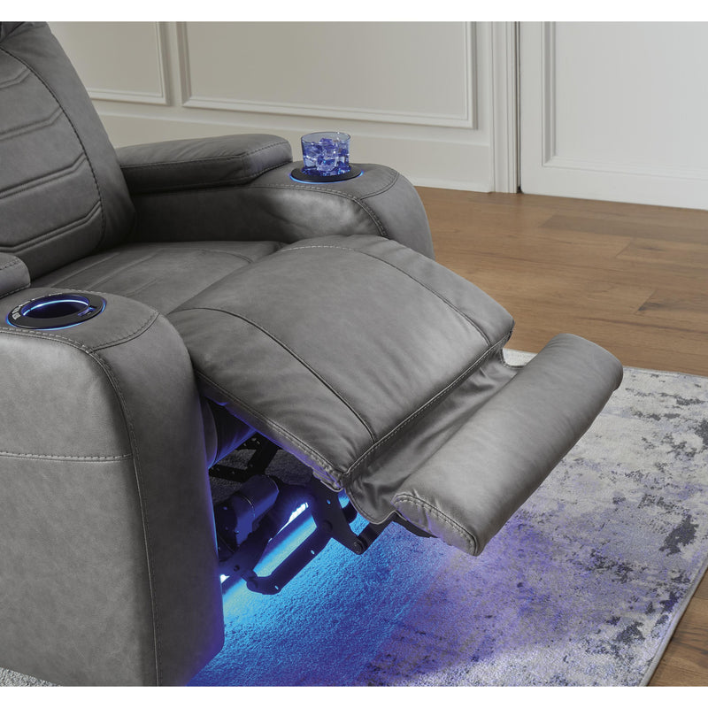 Signature Design by Ashley Schooner Rocks Power Leather Look Recliner 1610213 IMAGE 9