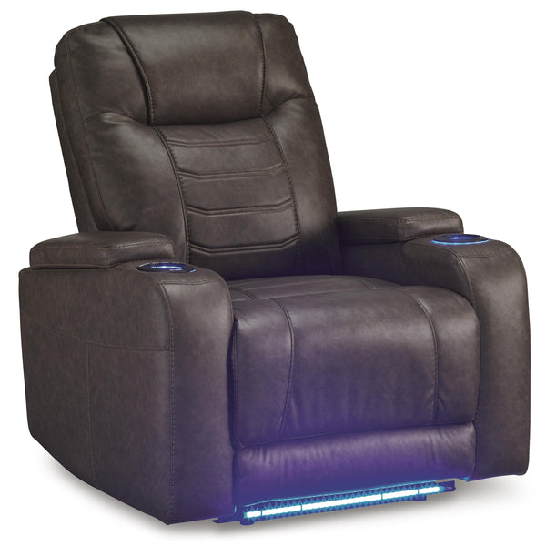 Signature Design by Ashley Schooner Rocks Power Leather Look Recliner 1610413 IMAGE 1