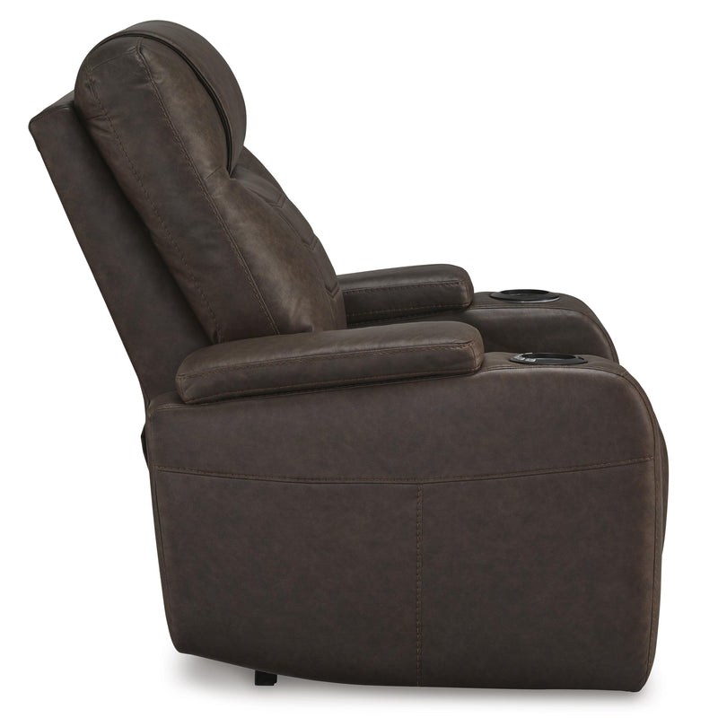 Signature Design by Ashley Schooner Rocks Power Leather Look Recliner 1610413 IMAGE 4