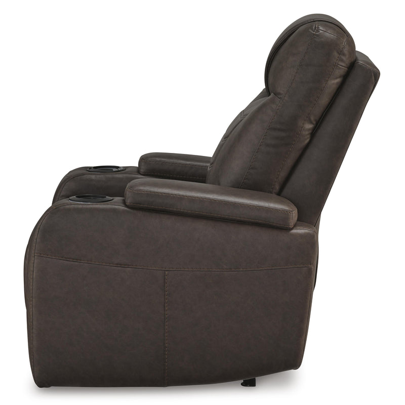 Signature Design by Ashley Schooner Rocks Power Leather Look Recliner 1610413 IMAGE 5