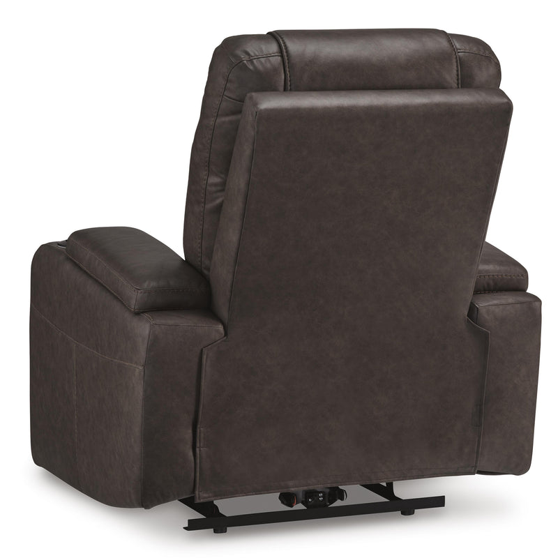 Signature Design by Ashley Schooner Rocks Power Leather Look Recliner 1610413 IMAGE 6