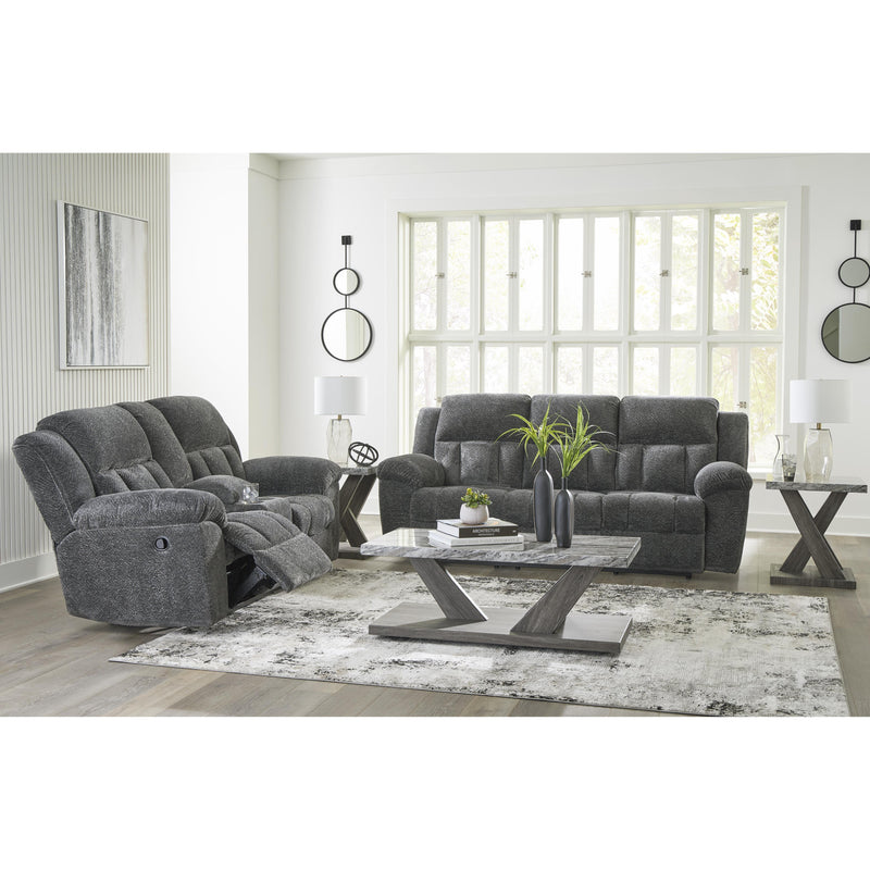 Signature Design by Ashley Frohn Reclining Fabric Loveseat with Console 3740694 IMAGE 11