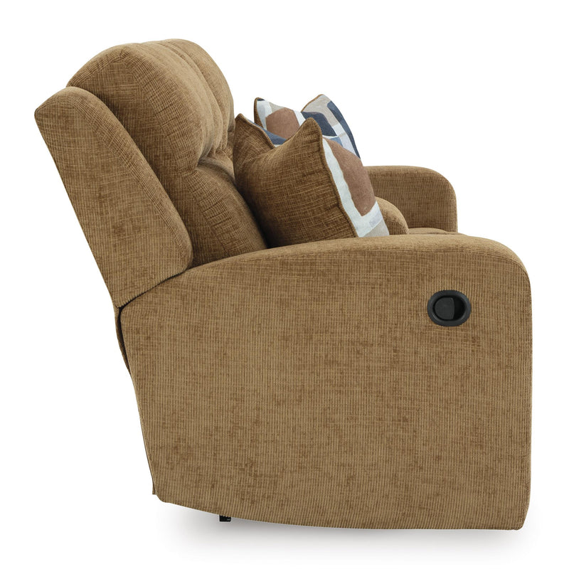 Signature Design by Ashley Kanlow Reclining Fabric Loveseat with Console 3860594 IMAGE 4