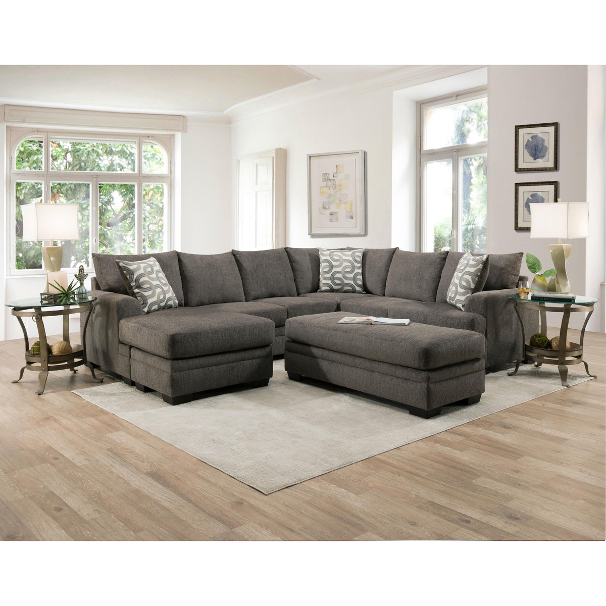 Benjamin Bailey（ゼニガメセット） Behold Home 1310 2 pc Sectional - Bailey Charcoal