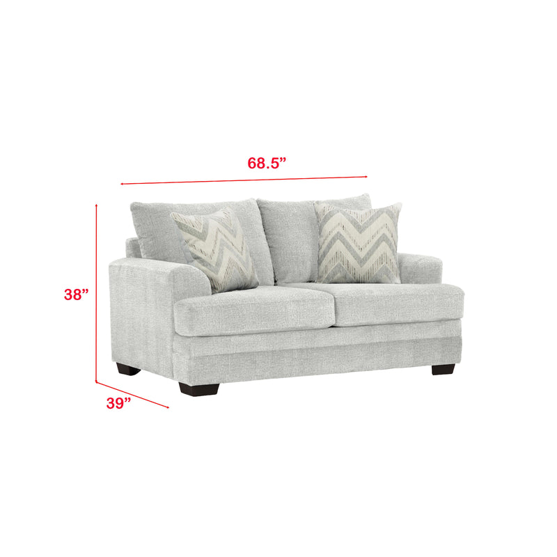 Behold Home 1312-02 Loveseat - Pippa Light Gray IMAGE 4