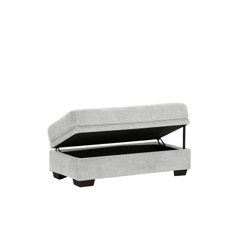 Behold Home 1312-71 Storage Ottoman - Pippa Light Gray IMAGE 4