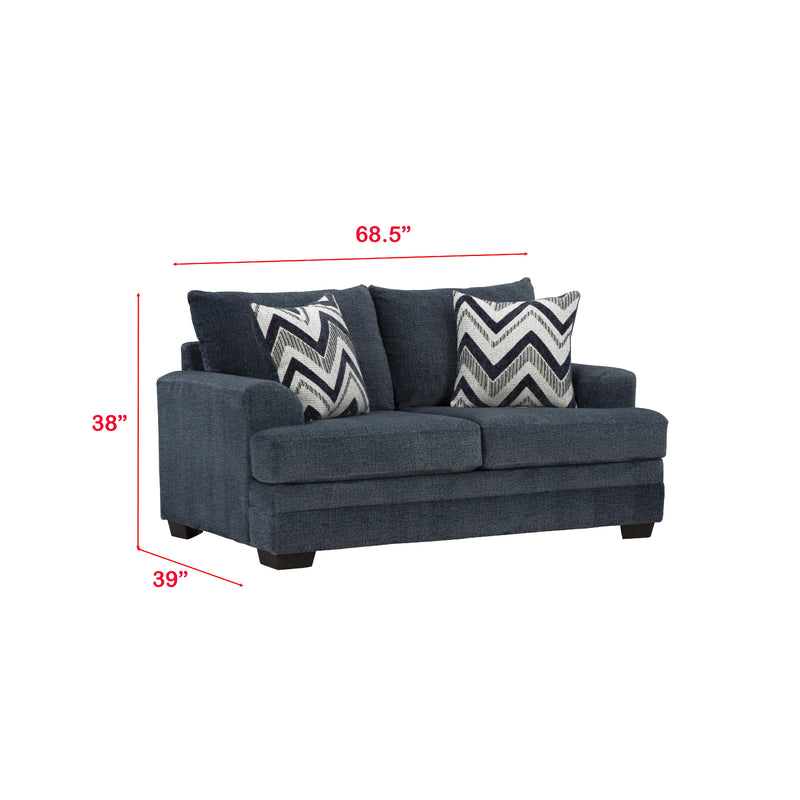 Behold Home 1312-02 Loveseat - Pippa Navy IMAGE 4