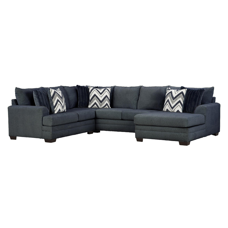 Behold Home 1312 3 pc Sectional - Pippa Navy IMAGE 2