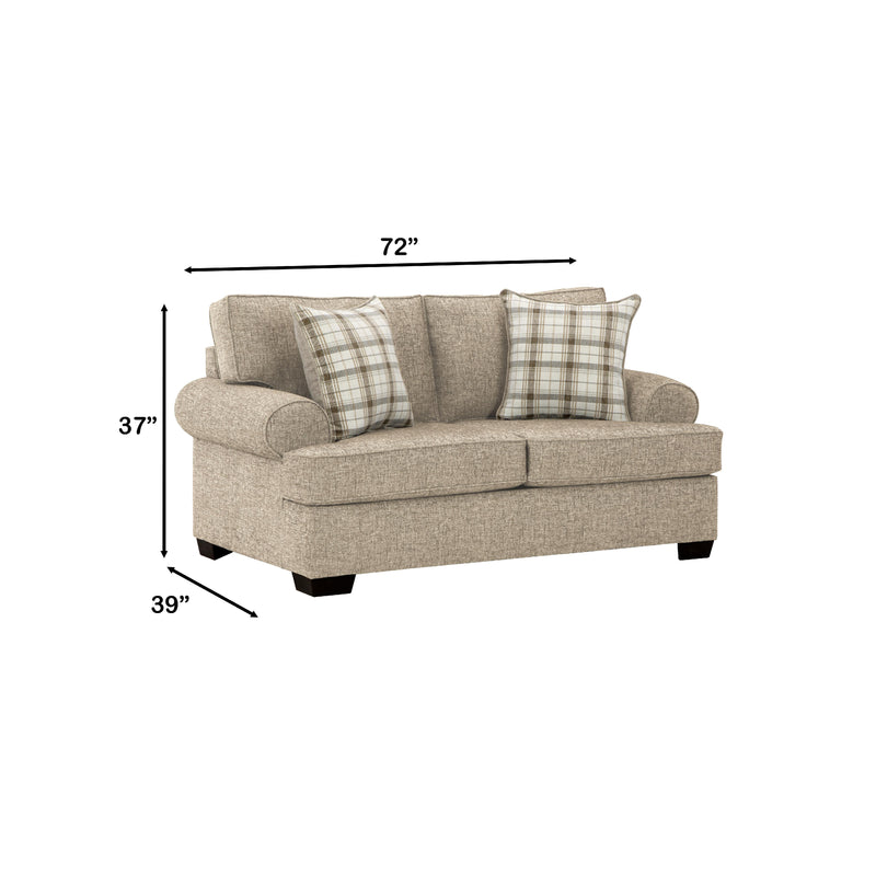 Behold Home 2300-02 Loveseat - Becker Oatmeal IMAGE 4