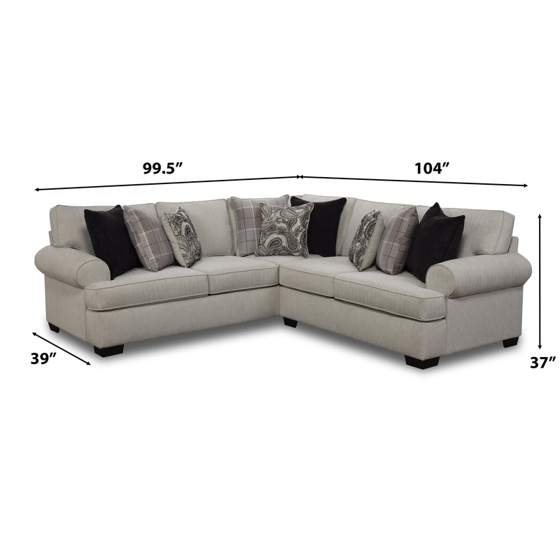 Behold Home 2301 2 pc Sectional - Cooper Alabaster IMAGE 3