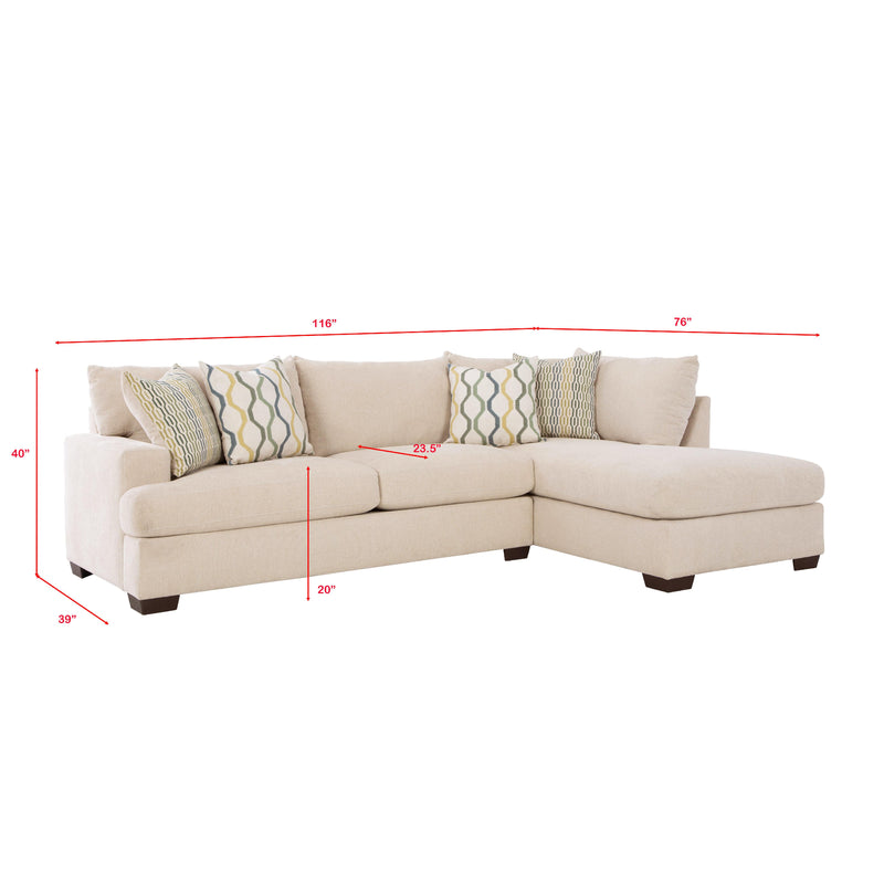 Behold Home 3140 2 pc Sectional - Tampa Cream IMAGE 3