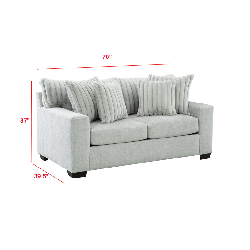 Behold Home 3322-02 Loveseat - Grady Grey IMAGE 3