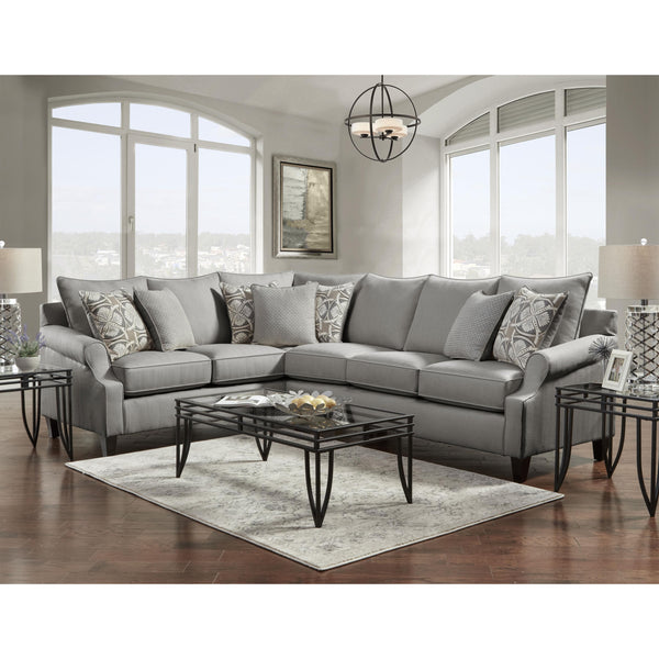 Behold Home 1090 2 pc Sectional - Bay Ridge Gray IMAGE 1