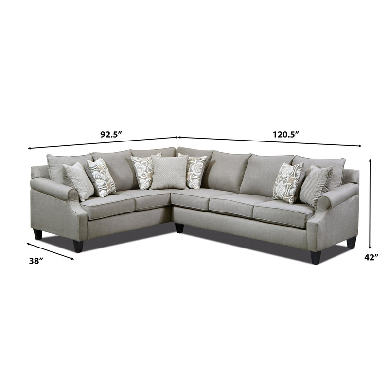 Behold Home 1090 2 pc Sectional - Bay Ridge Gray IMAGE 3