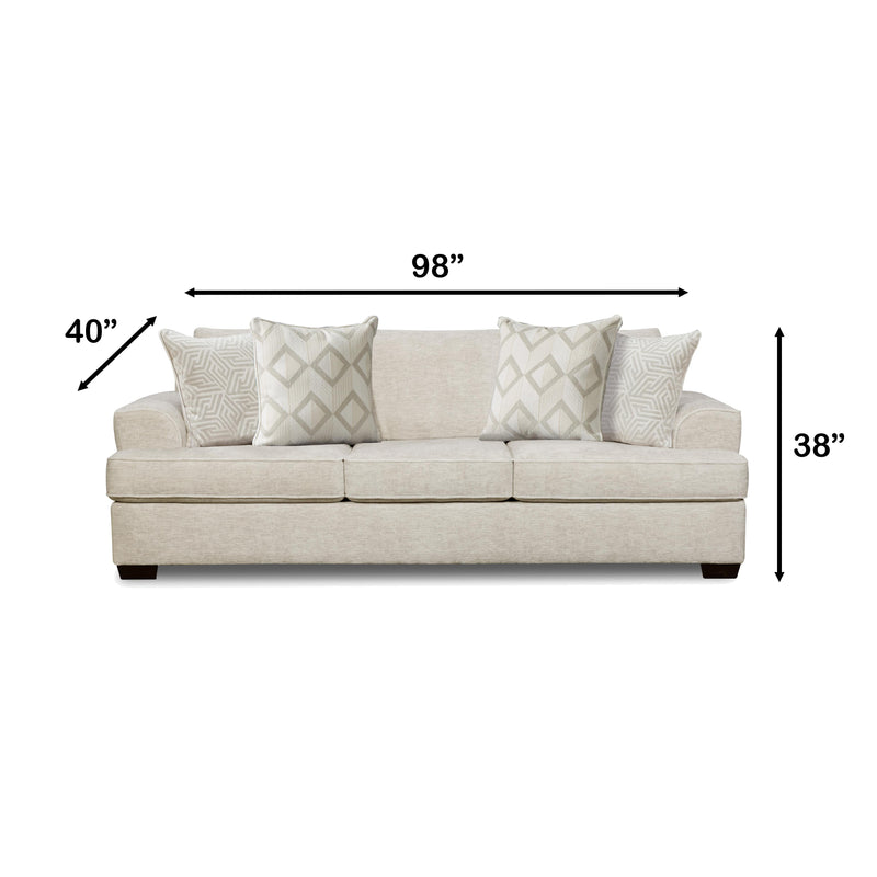 Behold Home 2580-03 Sofa - Ritzy Cream IMAGE 4