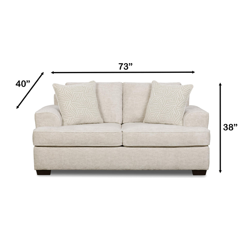 Behold Home 2580-02 Loveseat - Ritzy Cream IMAGE 3