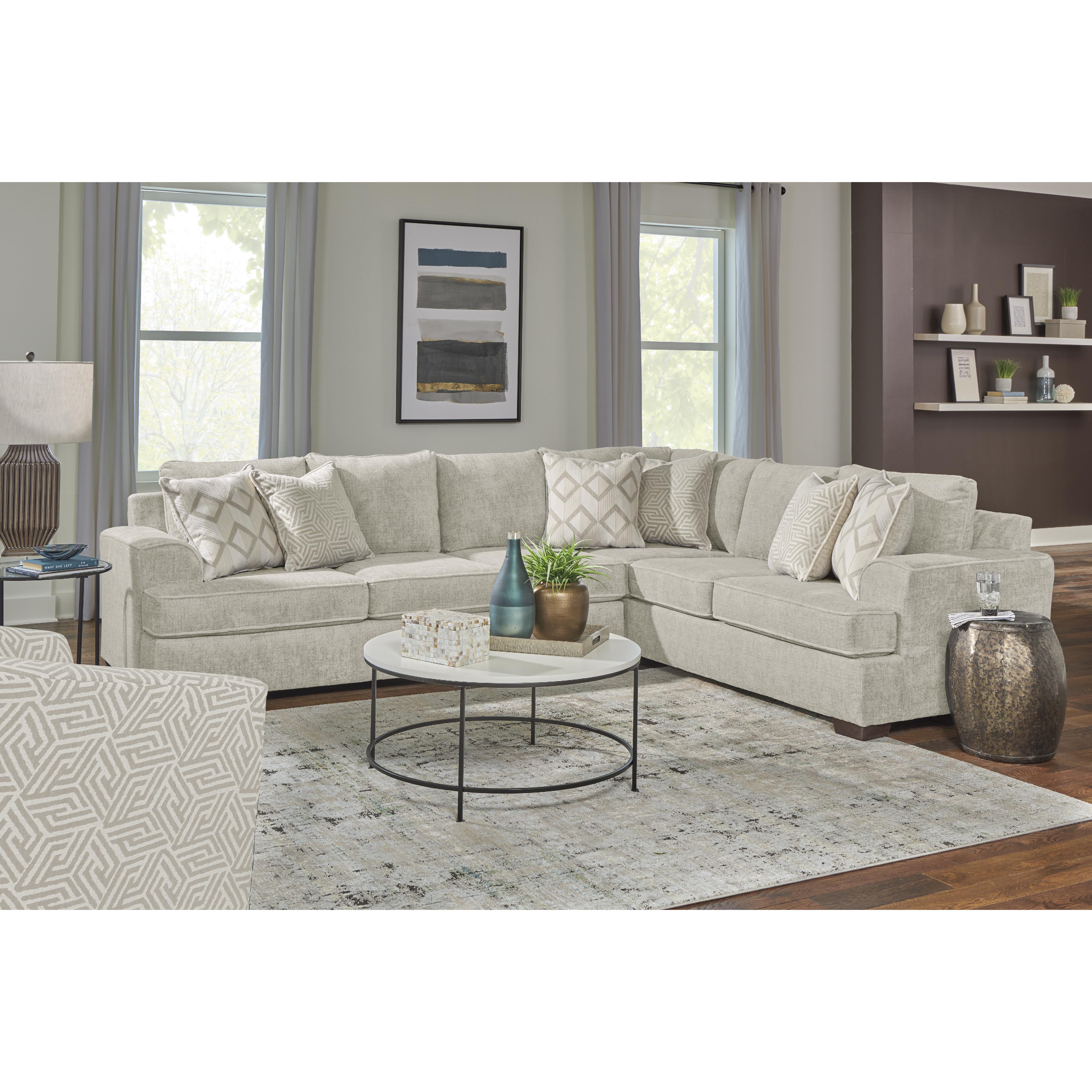 Behold Ritzy Sectional Behold Home 2580 2 pc Sectional - Ritzy Cream